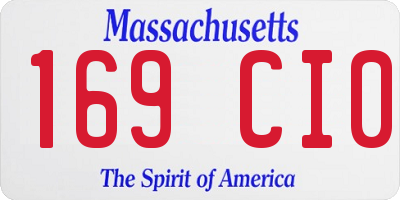 MA license plate 169CI0