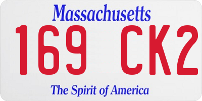 MA license plate 169CK2