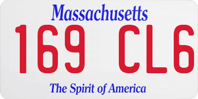 MA license plate 169CL6