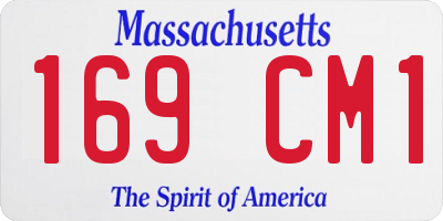 MA license plate 169CM1