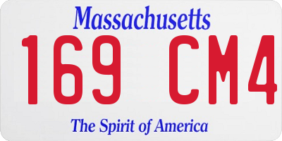 MA license plate 169CM4