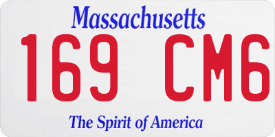 MA license plate 169CM6