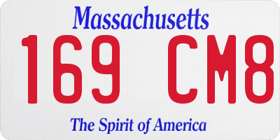 MA license plate 169CM8
