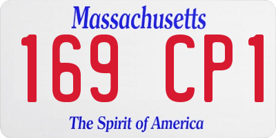MA license plate 169CP1