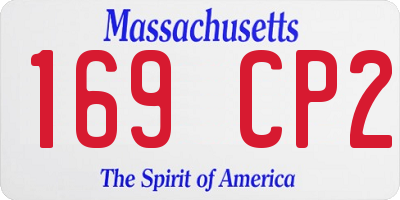 MA license plate 169CP2