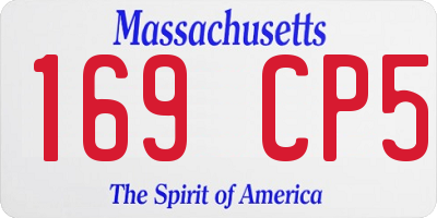 MA license plate 169CP5