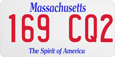 MA license plate 169CQ2