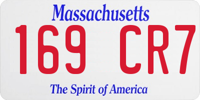 MA license plate 169CR7