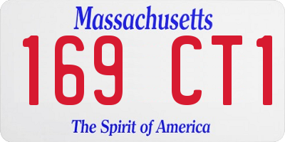 MA license plate 169CT1