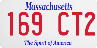 MA license plate 169CT2
