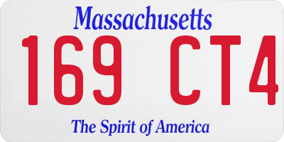 MA license plate 169CT4