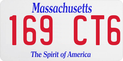 MA license plate 169CT6