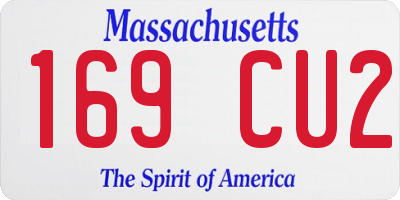 MA license plate 169CU2