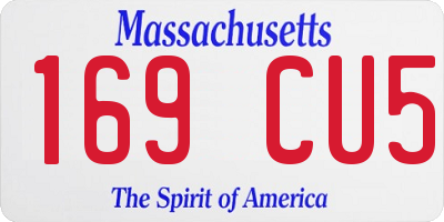 MA license plate 169CU5