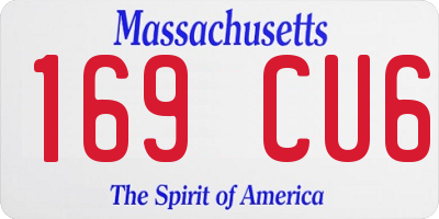 MA license plate 169CU6