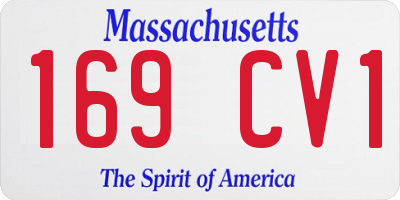 MA license plate 169CV1