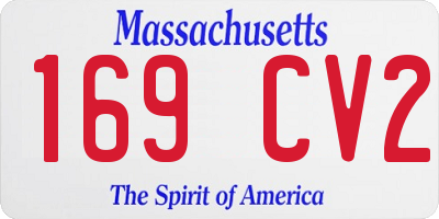 MA license plate 169CV2