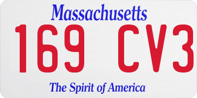 MA license plate 169CV3