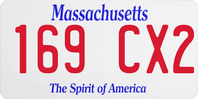 MA license plate 169CX2