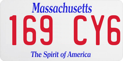 MA license plate 169CY6