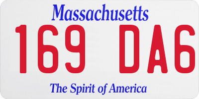 MA license plate 169DA6