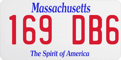 MA license plate 169DB6