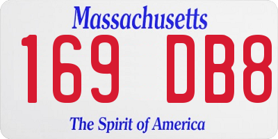 MA license plate 169DB8