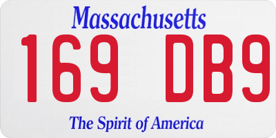 MA license plate 169DB9