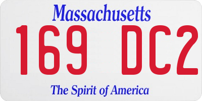 MA license plate 169DC2