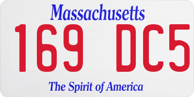 MA license plate 169DC5