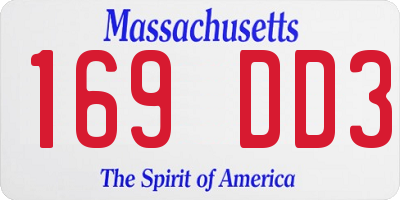 MA license plate 169DD3