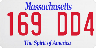 MA license plate 169DD4