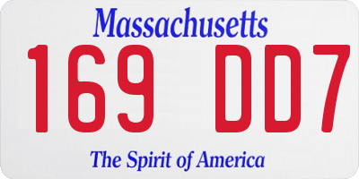 MA license plate 169DD7