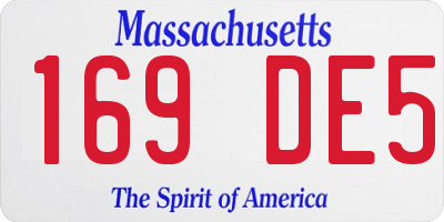 MA license plate 169DE5