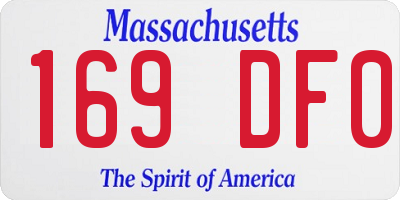 MA license plate 169DF0
