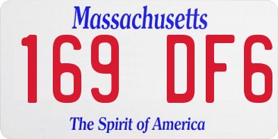 MA license plate 169DF6