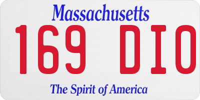 MA license plate 169DI0