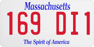 MA license plate 169DI1