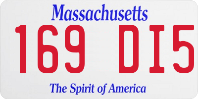 MA license plate 169DI5