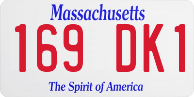 MA license plate 169DK1
