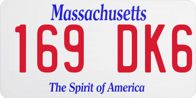 MA license plate 169DK6