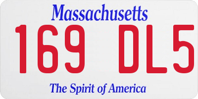 MA license plate 169DL5