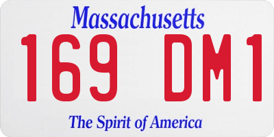 MA license plate 169DM1