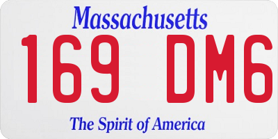 MA license plate 169DM6