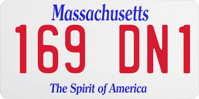 MA license plate 169DN1
