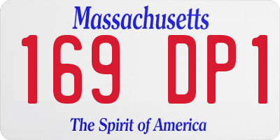 MA license plate 169DP1