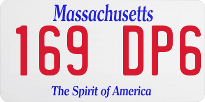 MA license plate 169DP6