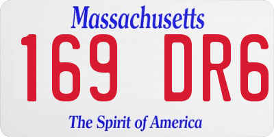 MA license plate 169DR6