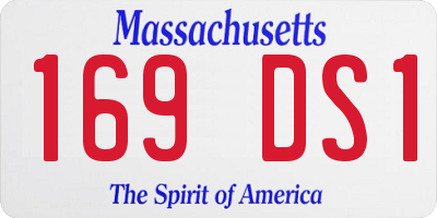 MA license plate 169DS1