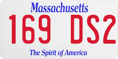 MA license plate 169DS2
